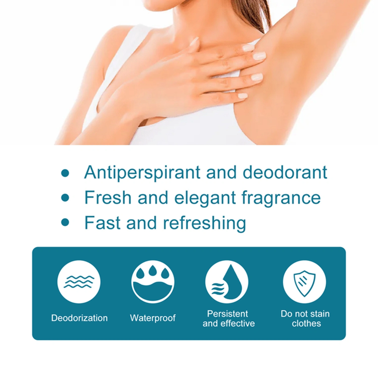 Armpit Antiperspirant Deodorant Coconut Oil Underarm Deodorant for Hyperhidrosis Treatment