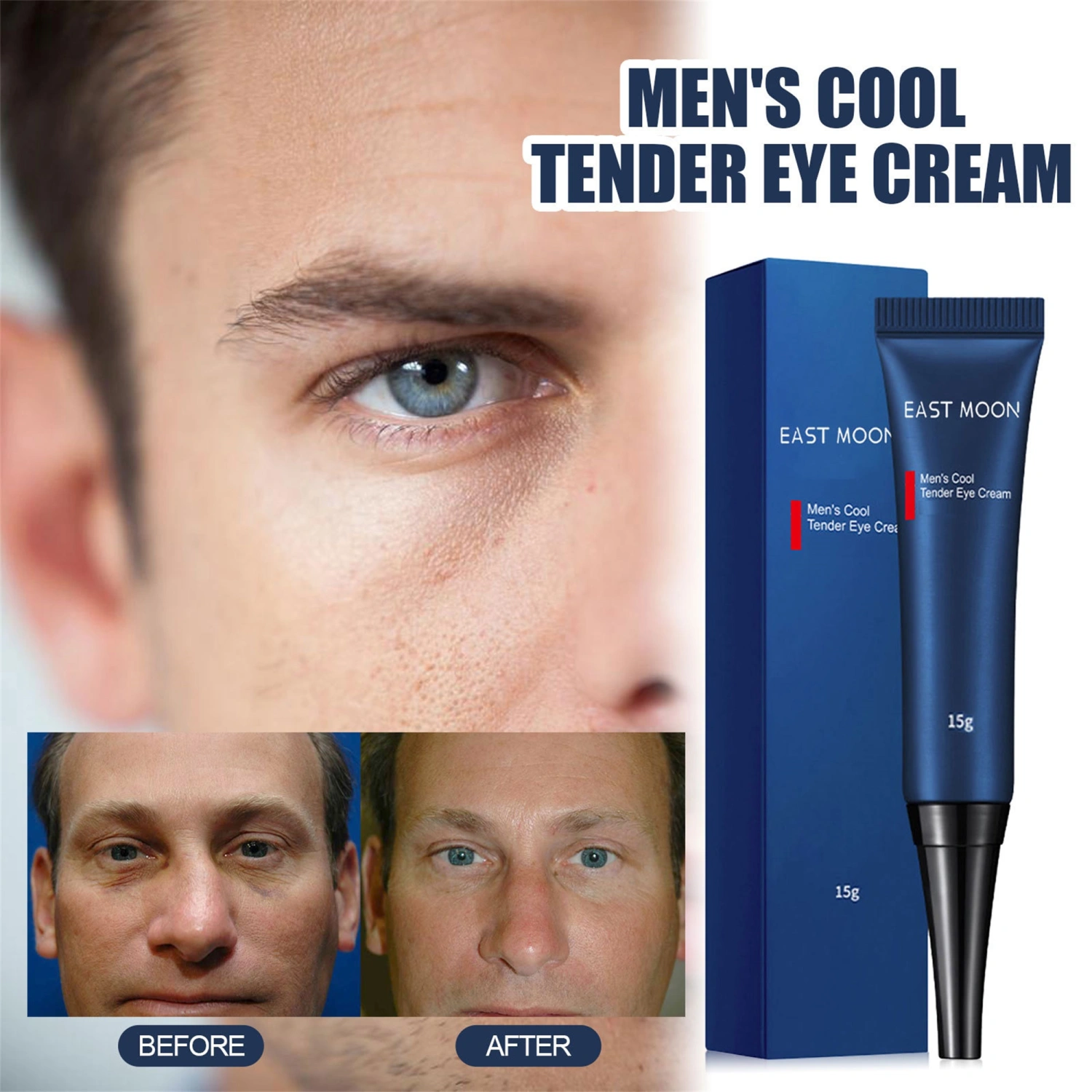 Men Retinol Correxion Under Eye Cream for Dark Circles & Puffiness, Daily Wrinkle Cream, Line Smoothing Skin Care Treatment