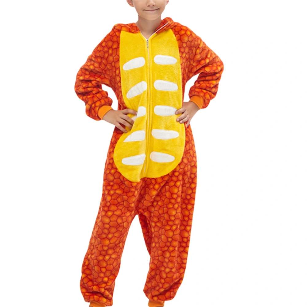 Halloween Family Pajamas, Cute Long Sleeve Hooded Triceratops Jumpsuit Loungewear