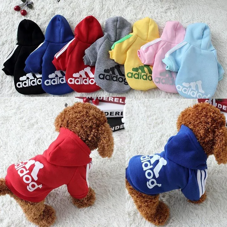 Adidog Pet Clothes for Dog Cat Puppy Hoodies Coat Winter Spring Sweatshirt Warm Sweater