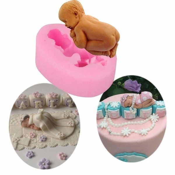 Delysia King Sleeping Baby Silicone Sugar Mold Cake Decoration Tool Chocolate Mold