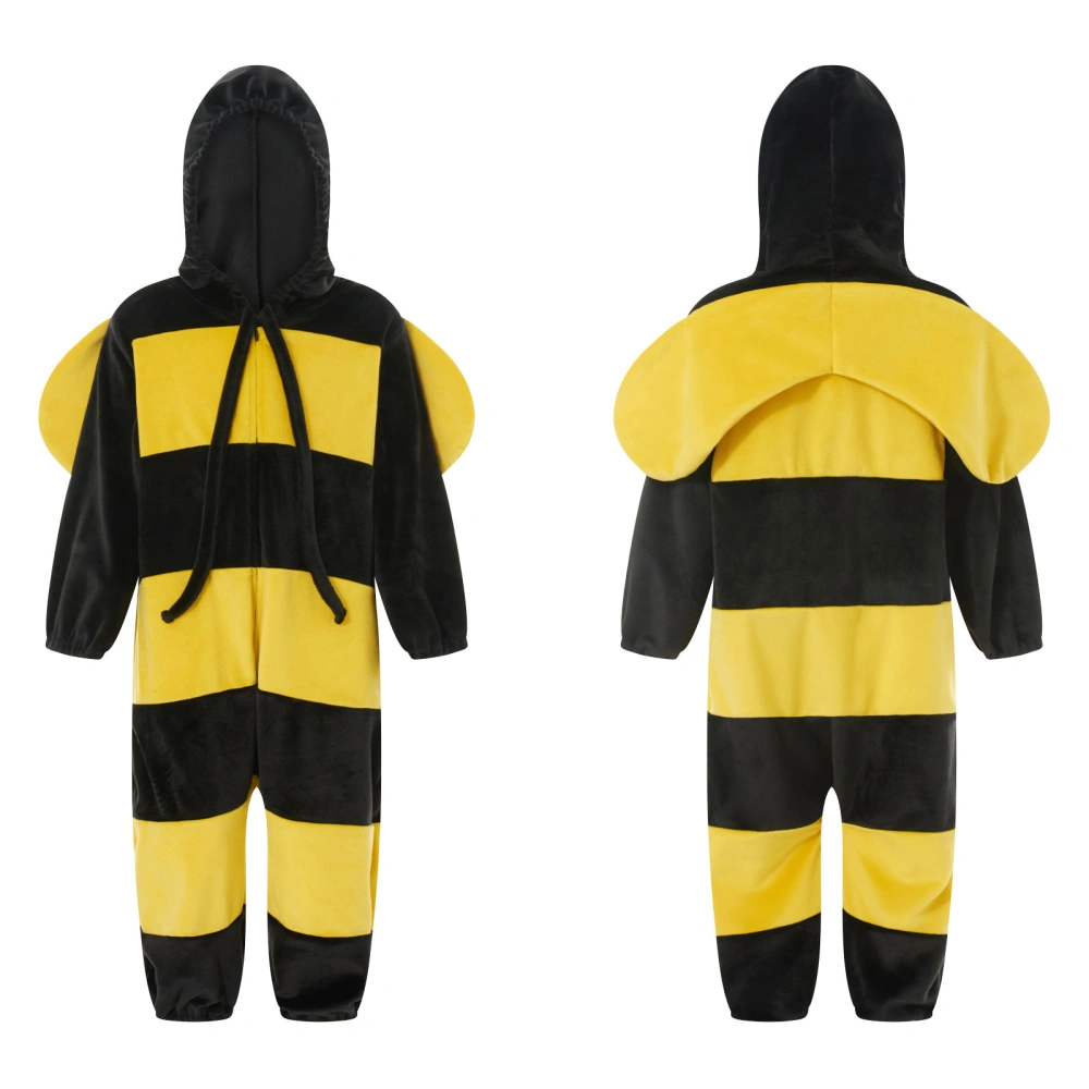 Cute Halloween Bee Costume for Baby Girls & Boys, Long Sleeve Rompers Jumpsuits with Wing, Role Play Costumes for Toddler