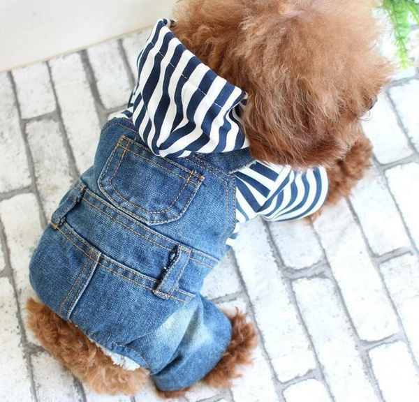 Blue Soft Dog Puppy Jeans Cat Pet Shirt Clothes for Small Dogs