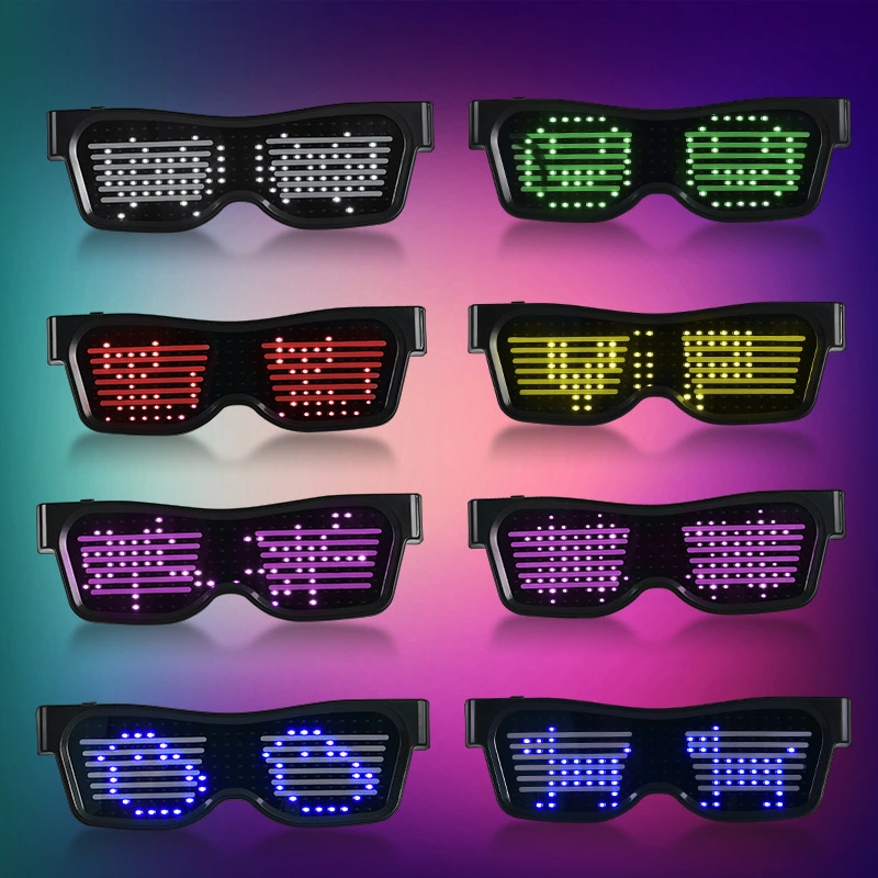 USB charging glasses, internet celebrity, party glasses, bar, Bluetooth glasses, nightclub, blue light glasses, luminous glasses