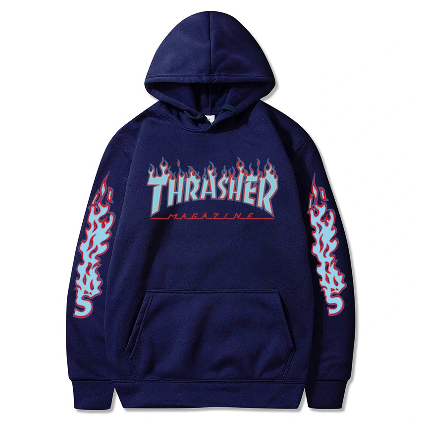 Hot Popular Men Women Hoodies Fashion Thrasher Print Couple Pullovers