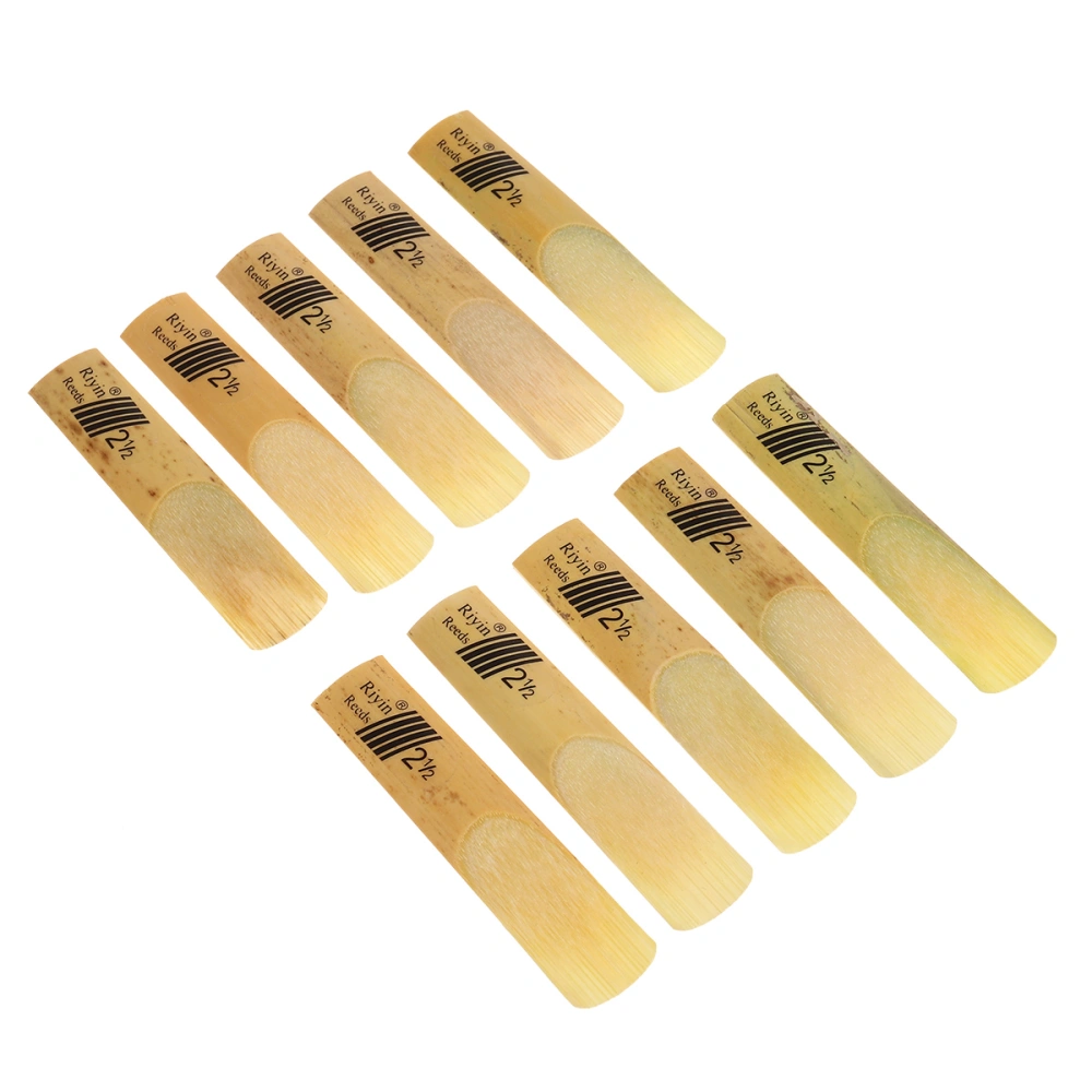 10 Pcs Alto Saxophone Reeds Premium 2.5 Strength 2 1/2 Musical Instrument Replacment