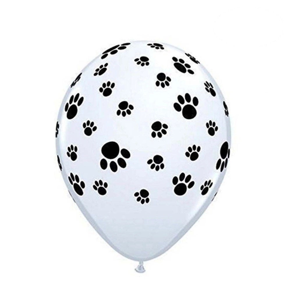 50Pcs 12 Inch Dog Balloons Latex Balloons Birthday Party Wedding Favors Supplies Decorations (White)