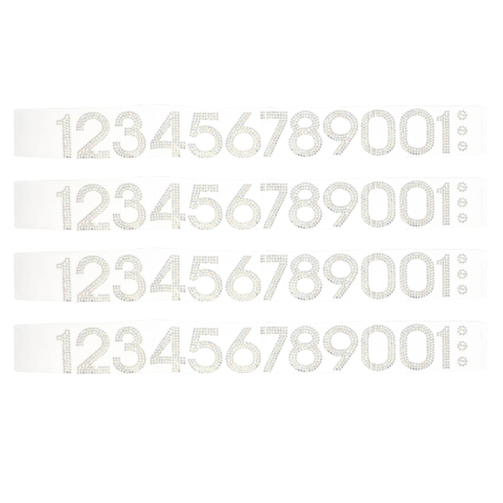 40pcs Rhinestone Number Patches Rhinestone Patches Appliques Clothing Repair Decoration Patches