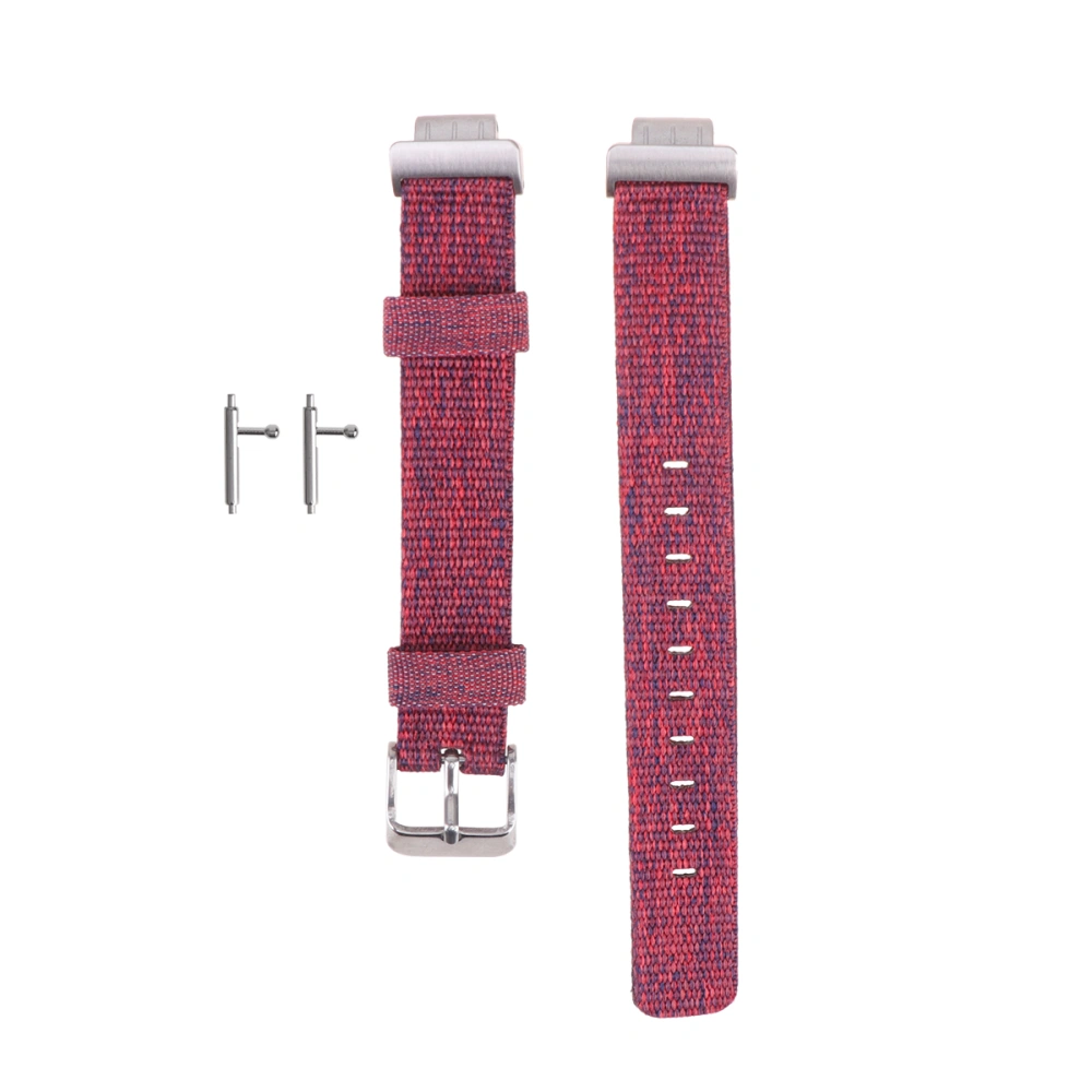 1PC Nylon Woven Watch Strap Durable Watch Band Replacement Casual Watchband Compatible for Fitbit (Coffee)