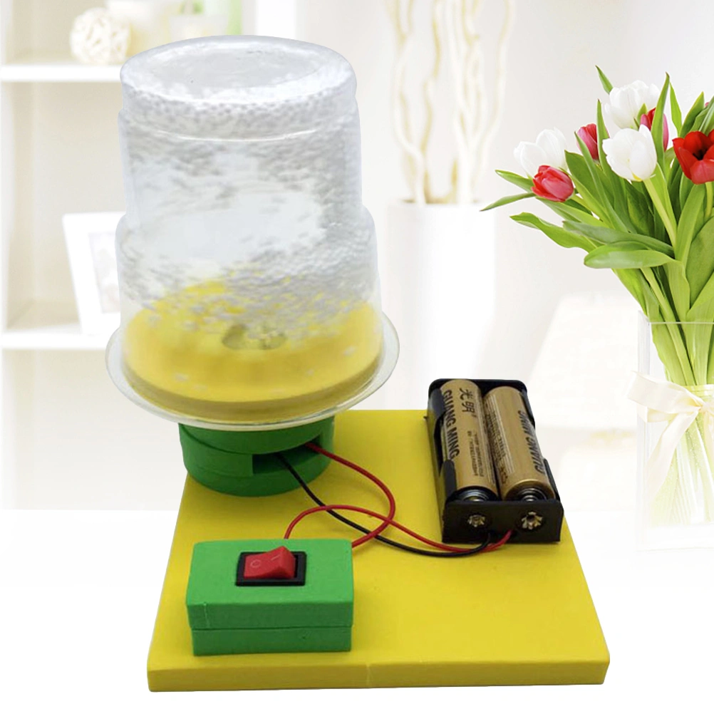 Kids Science Experiment Kits Electric Electrostatic Snow Model DIY Assembly Toy Educational Toy (Random Color of Base Board)