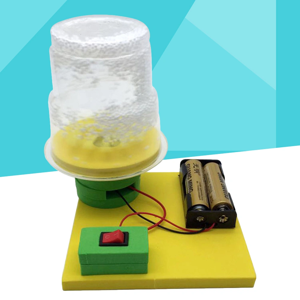 Kids Science Experiment Kits Electric Electrostatic Snow Model DIY Assembly Toy Educational Toy (Random Color of Base Board)