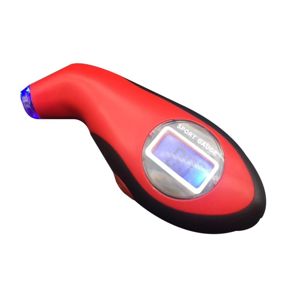 Professional Digital Tire Pressure Gauge for Car Truck (Red Black Border)