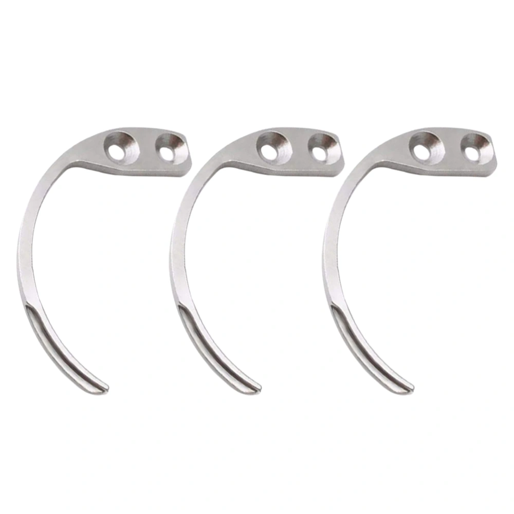 3 Pcs Slipper Hard Tag Hook Stainless Steel Anti Theft Tag Unlocking Device