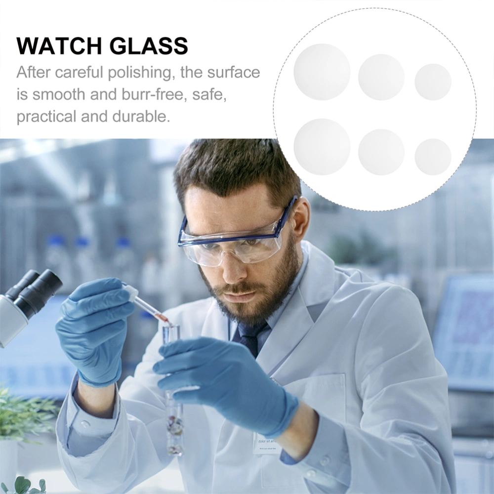 12pcs Laboratory Accessories Thickened Watch Glass Beaker Cover Glass Equipment