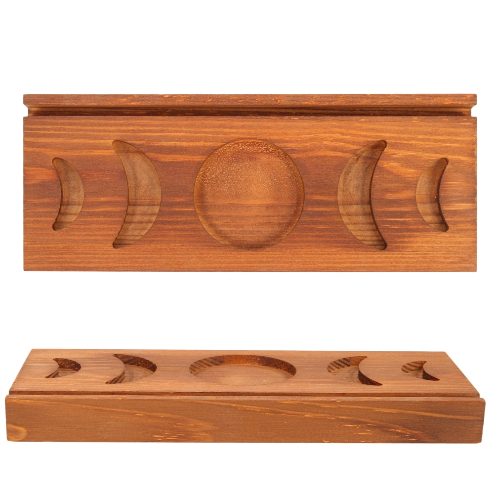 Moon Pattern Tarot Card Wooden Holder Multi-function Tarot Card Display Bracket