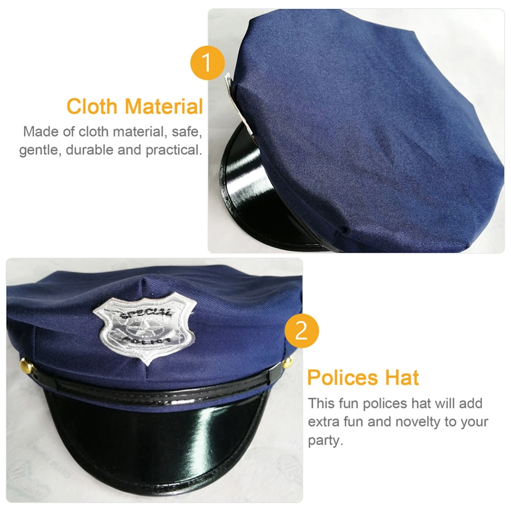 2pcs Professional Polices Cosplay Cartoon Polices Hat Officer Hat Party Costumes