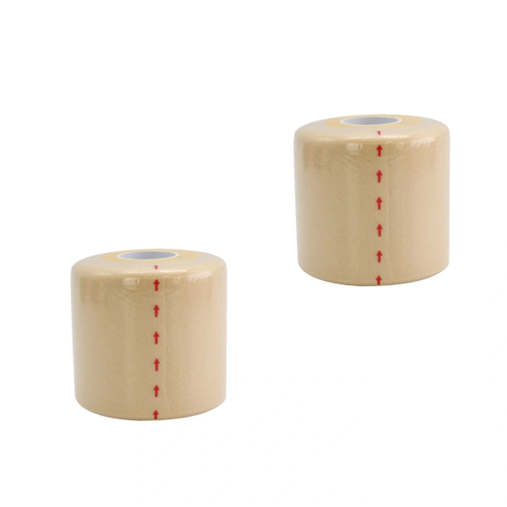 2 Rolls of Cohesive Bandages Elastic First Aid Tape Sports Tape Self-Adhesive Bondage Skin Bandages Skin Color