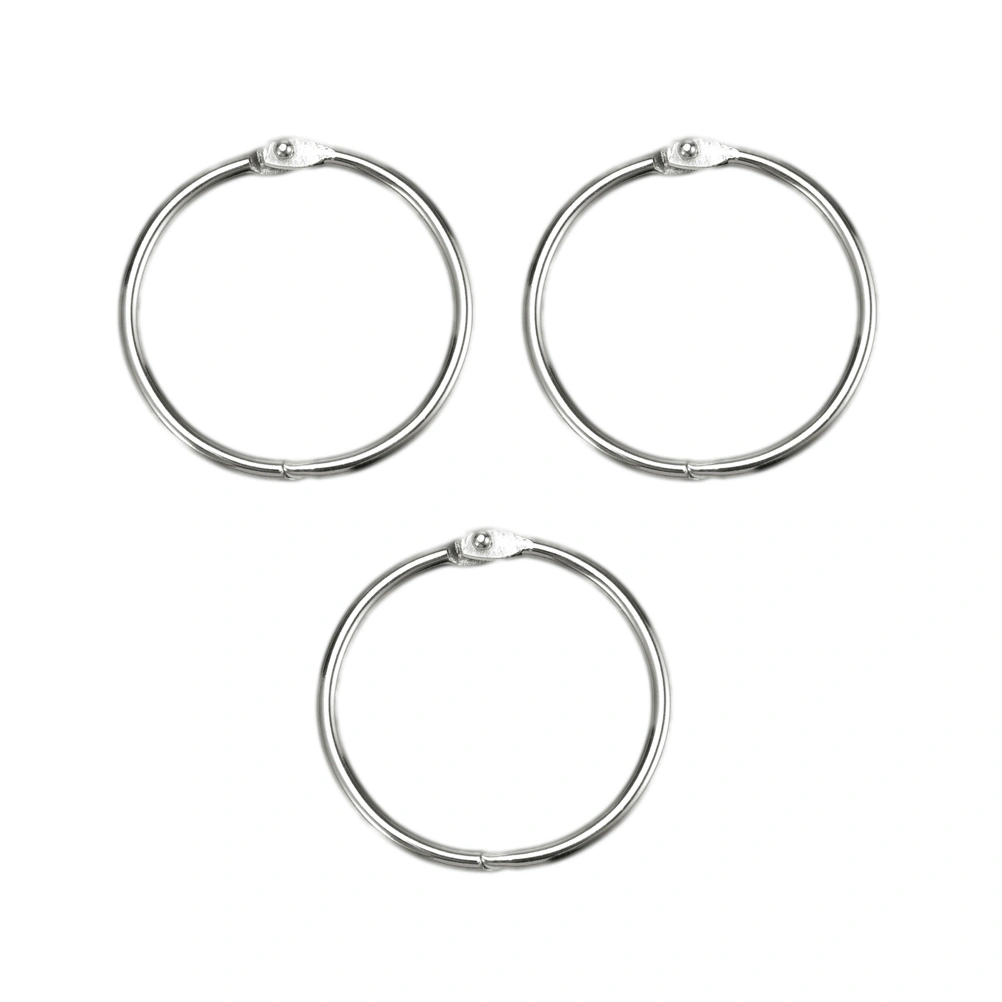 20pcs Loose Leaf Binder Rings Metal Scrapbooking Book Ring Keychain Clip Holder for Photo Paper Organization(Inner Diameter:50mm, Outer Diameter: 56mm,Silver)