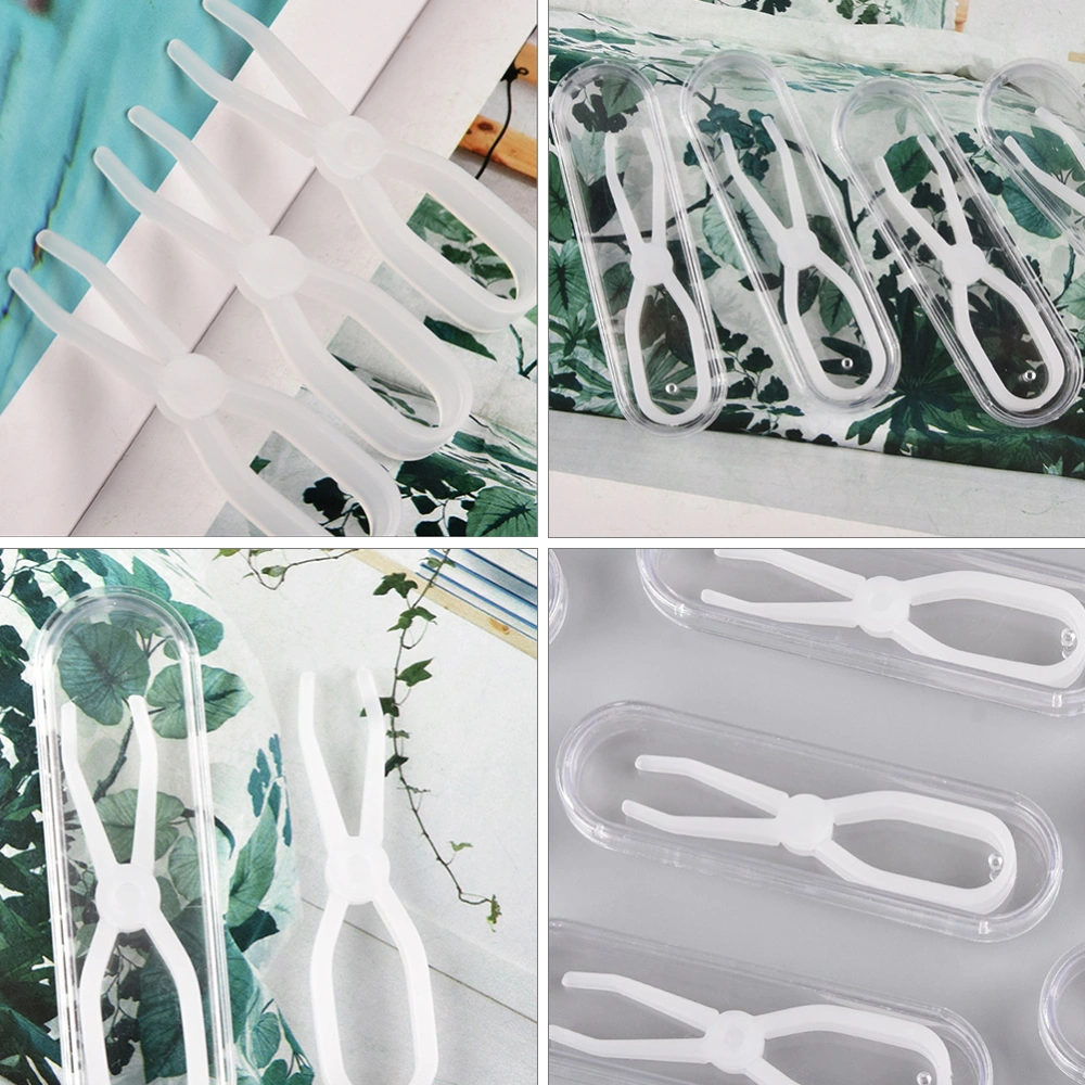 24pcs Contacts Lens Tweezers Lenses Remover Tool Contacts Lens Clips with Boxes