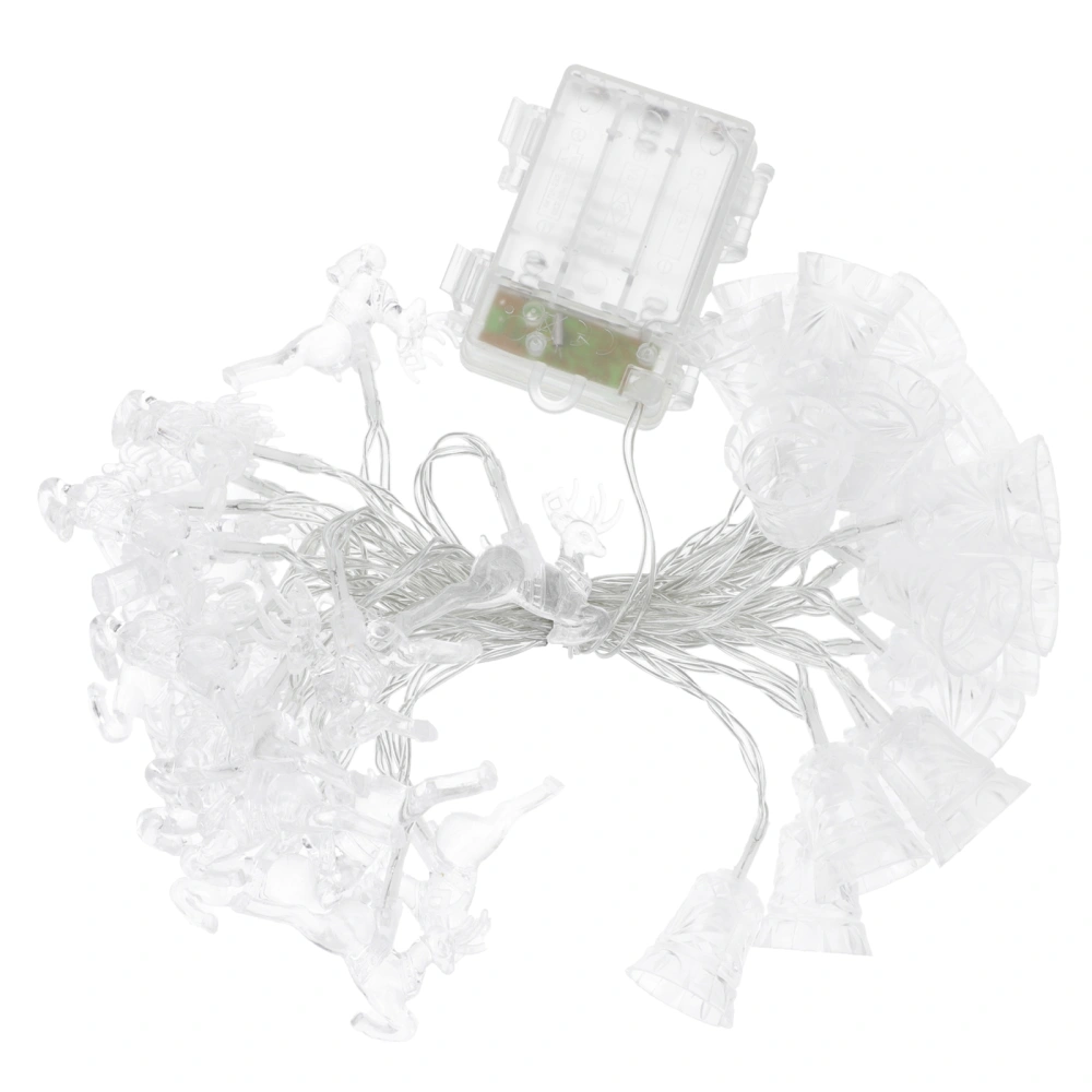 1pc Elk Bell Light String Mall Event Layout Lights Room Holiday Decor Ivory