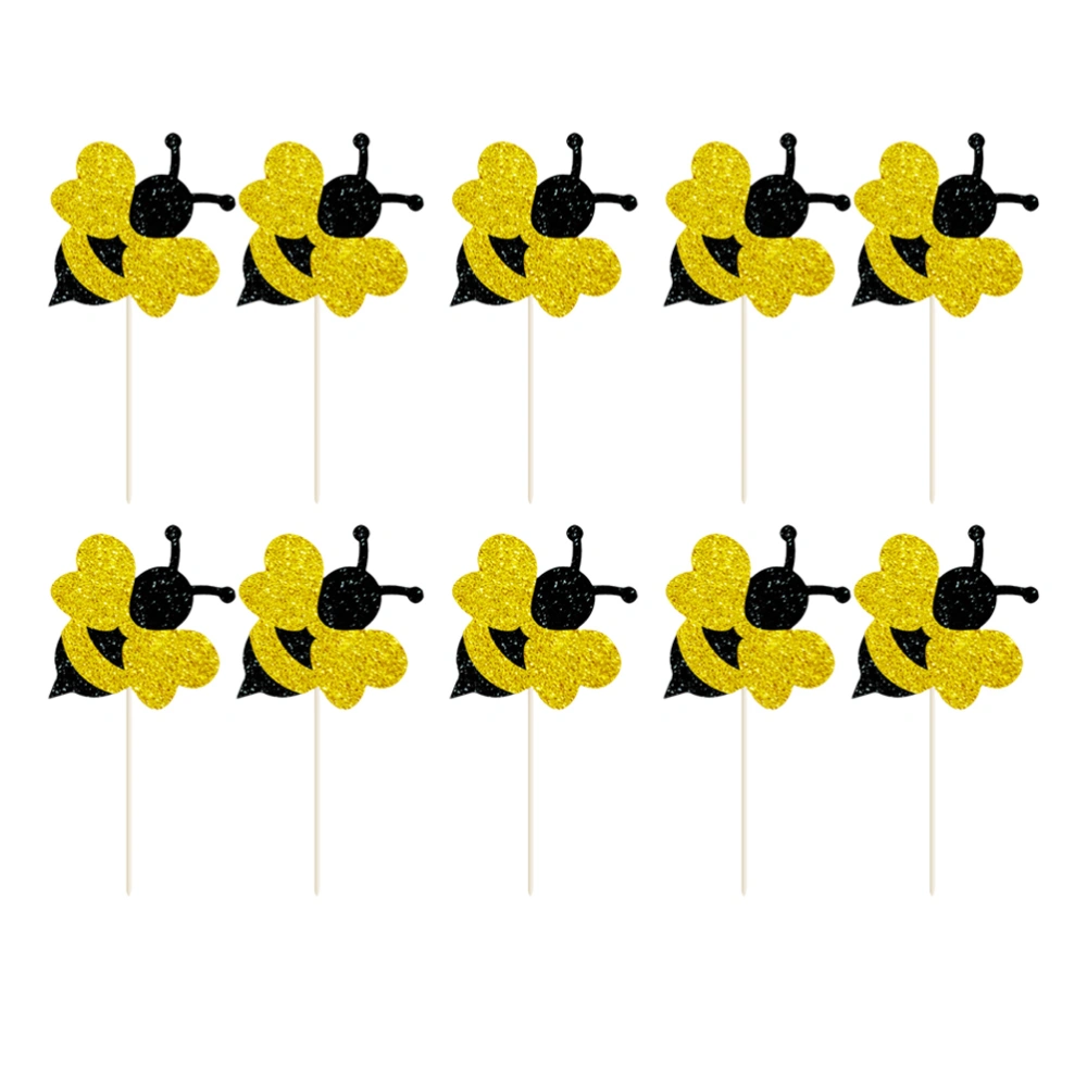 15pcs Cake Decor Funny Bee Fruit Decor for Birthday Party Gathering Festival
