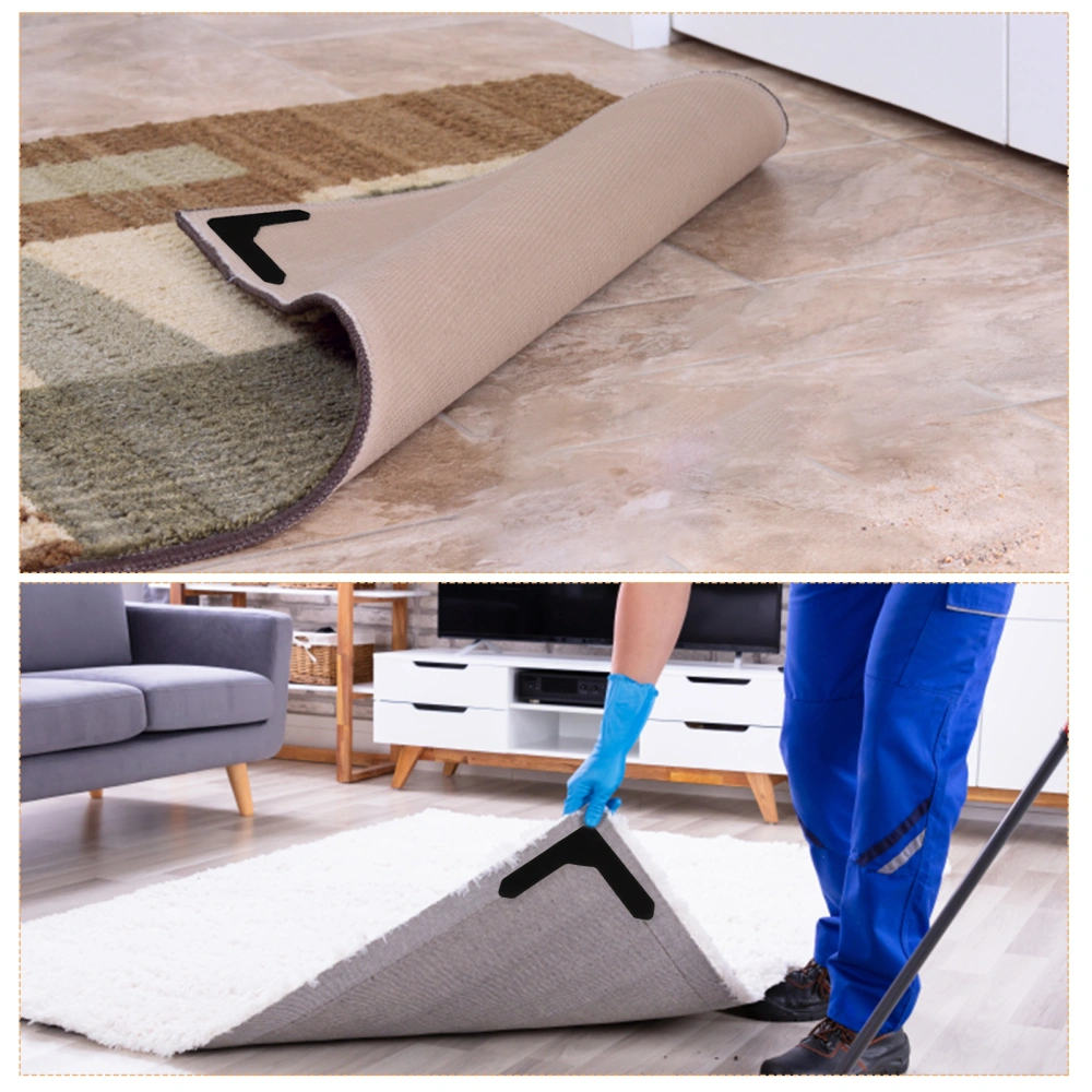 12pcs Non-Slip Carpet Sticker Reusable Carpet Pad Washable Rug Pad Grippers