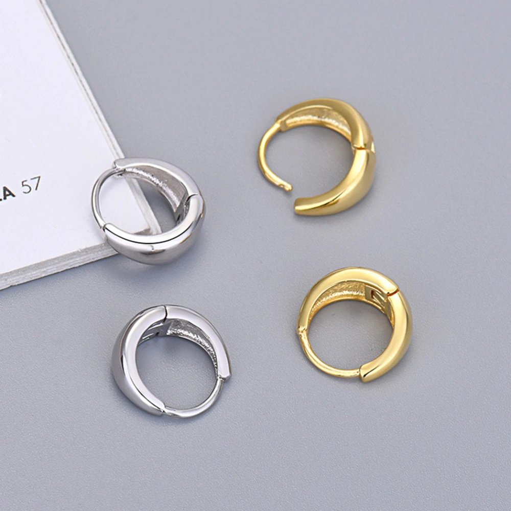 1Pair Simple Fashion Earrings Creative Thick Ear Pendants Girl Ear Decors Golden