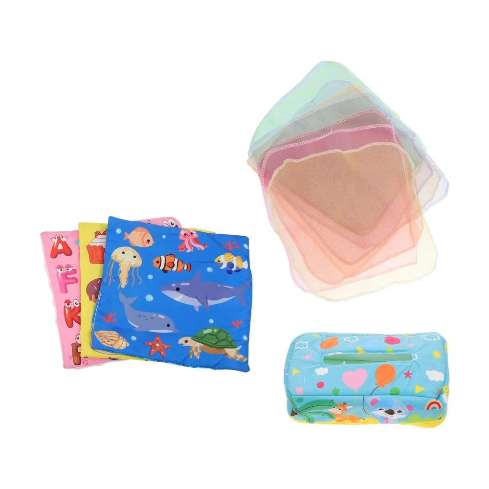 1 Set of Plush Tissue Box Toy Infant Finger Exerciser Simulation Paper Container