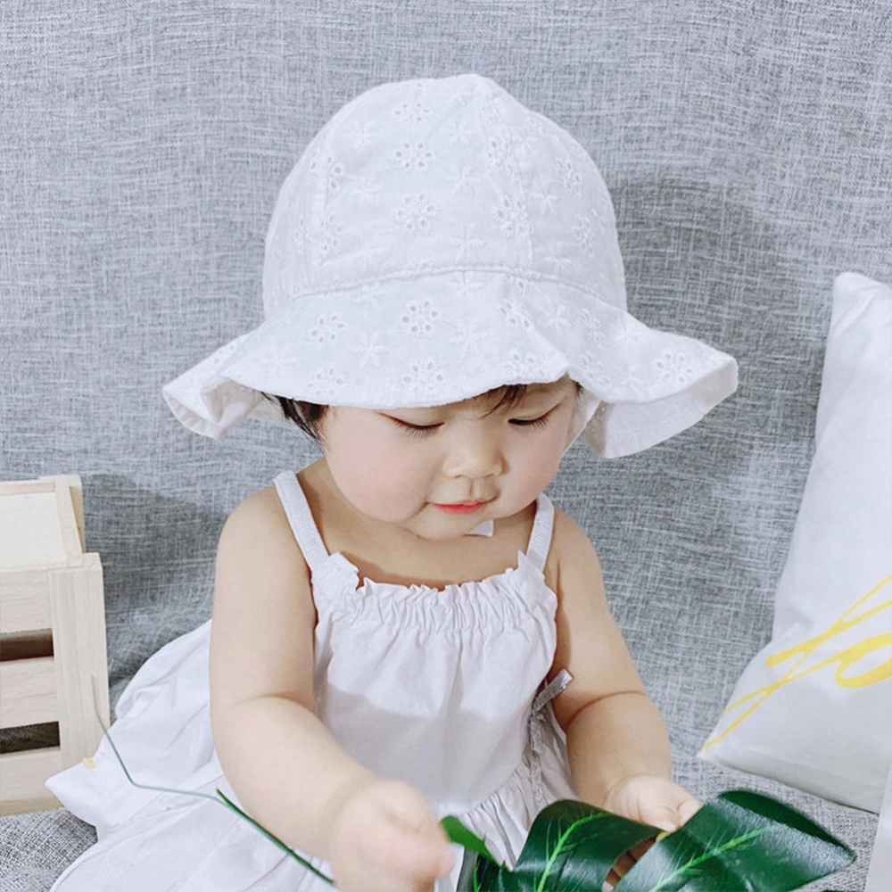 Baby Bowknot Sun Protection Headwraps Summer Lovely Hat Head Protector for Children (Fit for 6 Months to 1.5 Years Old)