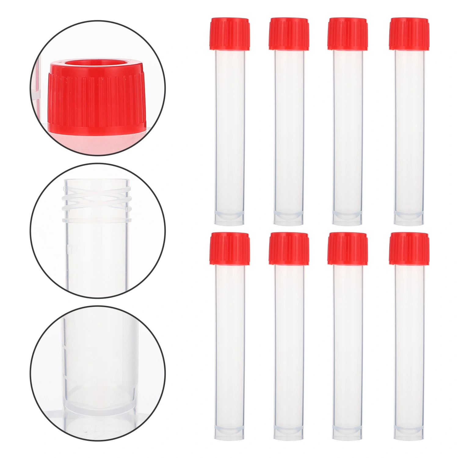 20Pcs Disposable Testing Tubes Blood Testing Tubes Centrifuge Tubes Hospital Sampling Tubes