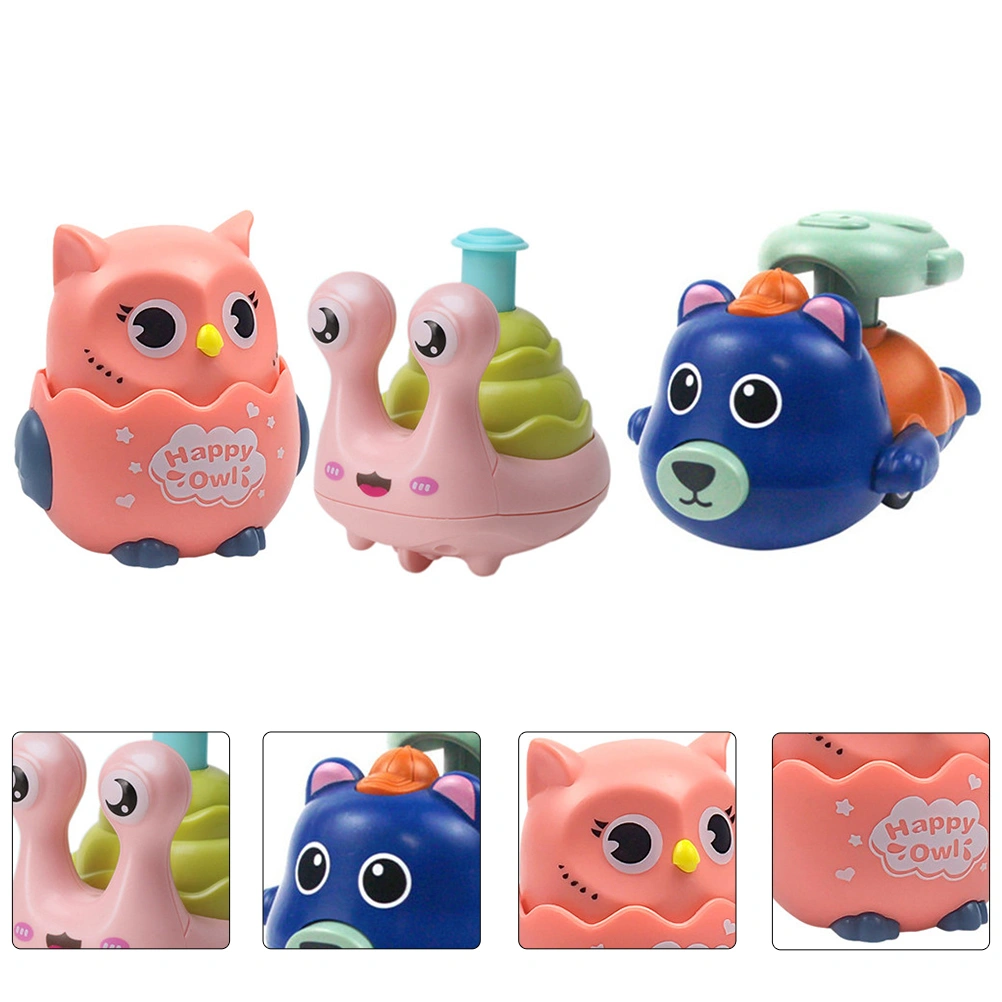 3pcs Animal Slide Toys Lifelike Cartoon Animal Inertia Toy Press Go Toys