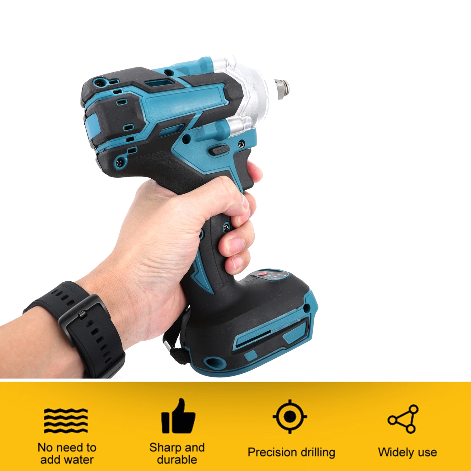 1 Set Electric Impact Wrench Rechargeable Lithium Battery Impact Wrench