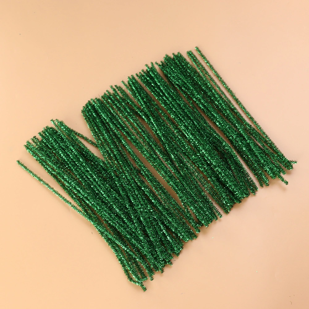 200pcs DIY Glitter Sticks Glitter Sticks Christmas Sticks DIY Christmas Stick (Green)