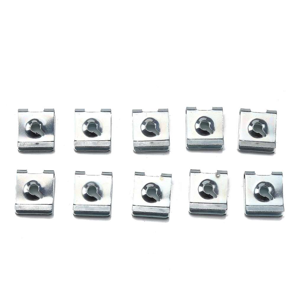 100pcs Motorcycle Fairing Bodywork Panel No.4 Manganese Steel U Clips Spire U Clip U Nut Fasteners