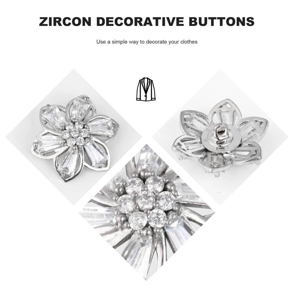 2pcs Beautiful Cardigan Button Decorative Buttons Exquisite Coat Buttons