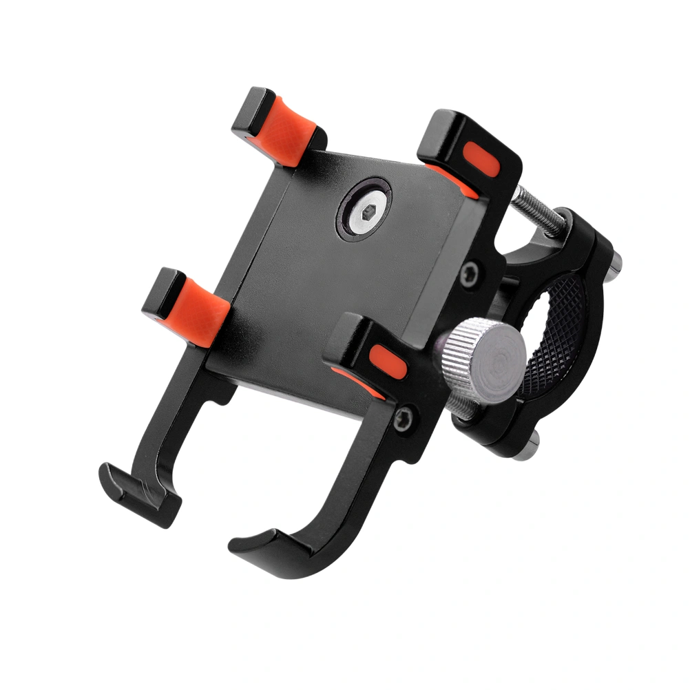 Motorcycle Six-claw Aluminum Alloy Mobile Phone Bracket Bike Navigation Holder Fixing Frame (Black)