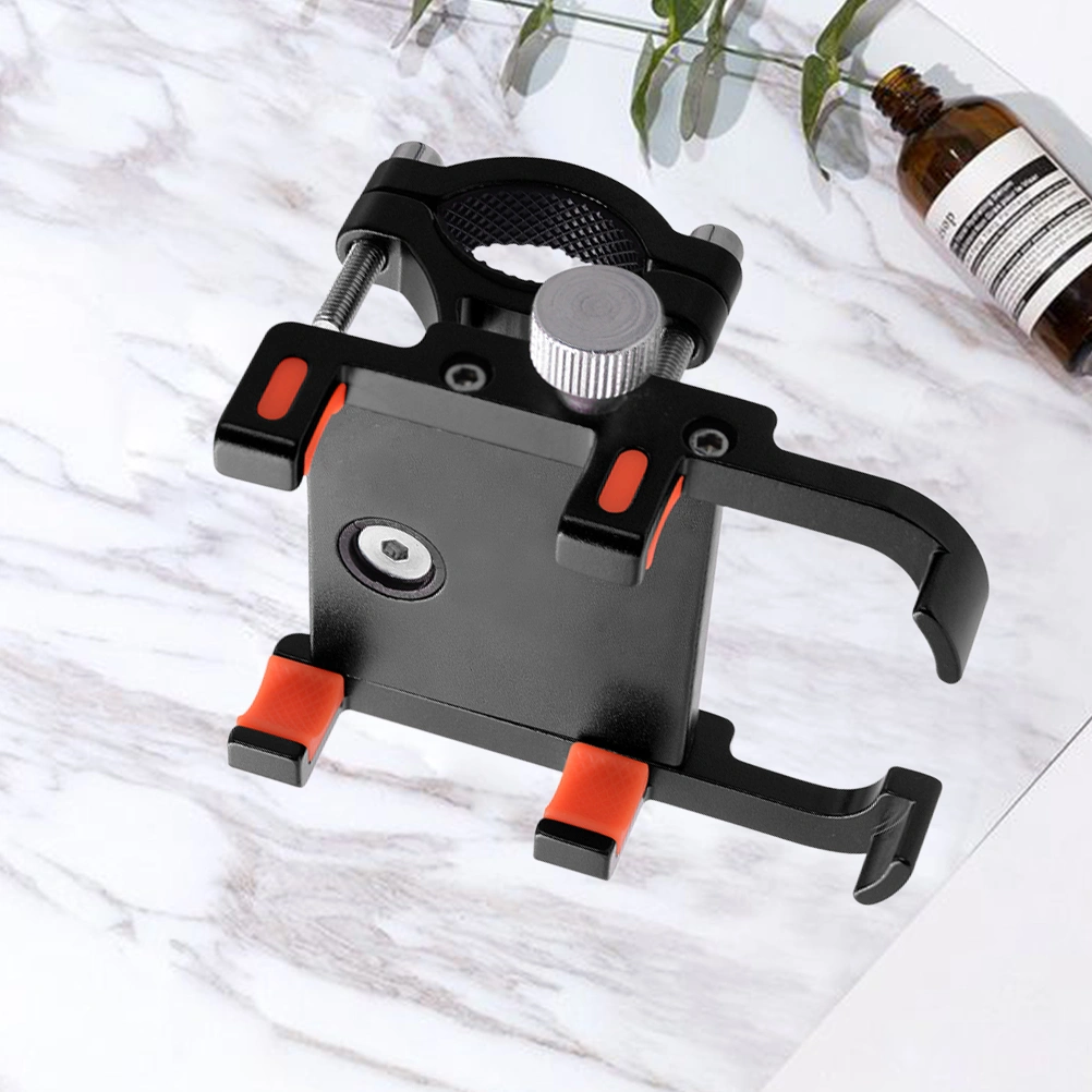 Motorcycle Six-claw Aluminum Alloy Mobile Phone Bracket Bike Navigation Holder Fixing Frame (Black)