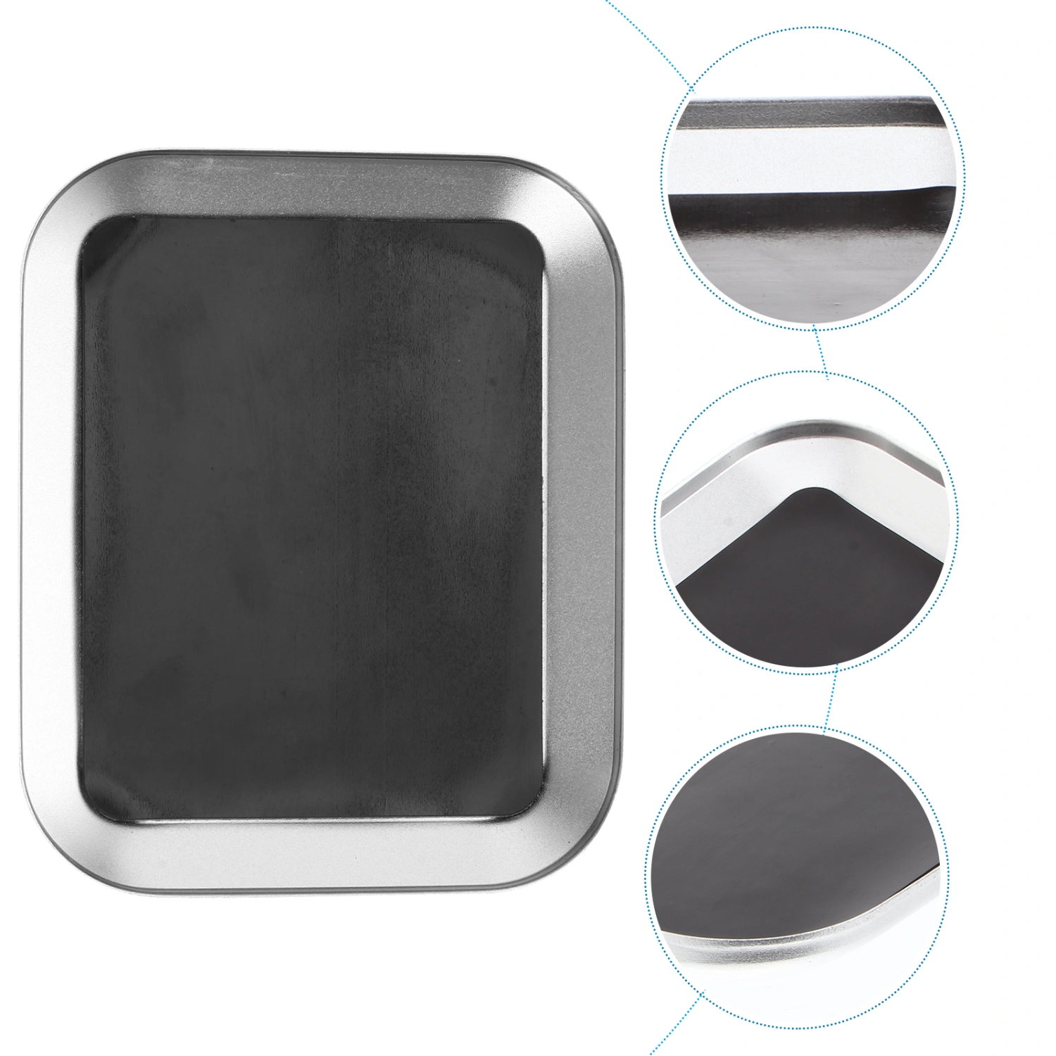 Magnetic Nut and Bolt Tray Square Magnetic Parts Holder for Screws Sockets Bolts and Tools(Silver)