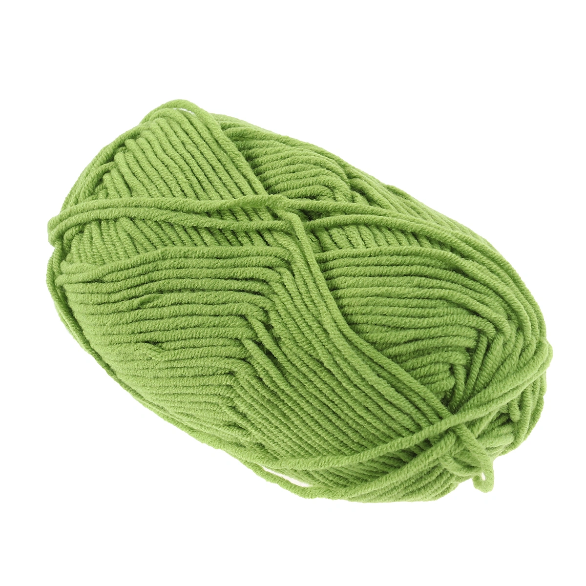 50g Milk Cotton Yarn Cotton Chunky Hand-woven Crochet Knitting Wool Yarn Warm Yarn for Sweaters Hats Scarves DIY (Lawngreen)