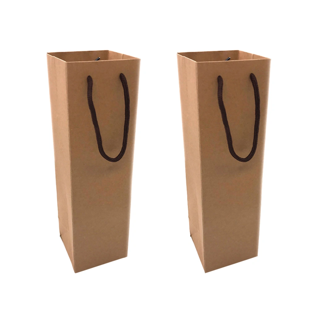 12pcs High Grade Single Red Wine Bag Paper Bag Portable Paper Handbag Gift Bag Wine Carrier Bags