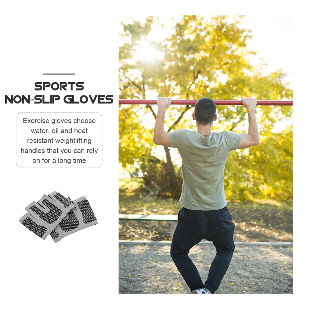 2Pcs Yoga Gloves Non-slip Fitness Gloves Pilate Half Finger Hand Protector Glove