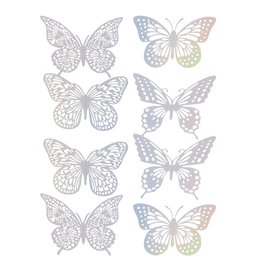 8 Sets Butterflies Wall Decor Creative 3D Butterflies Decal Wall Decal for Home