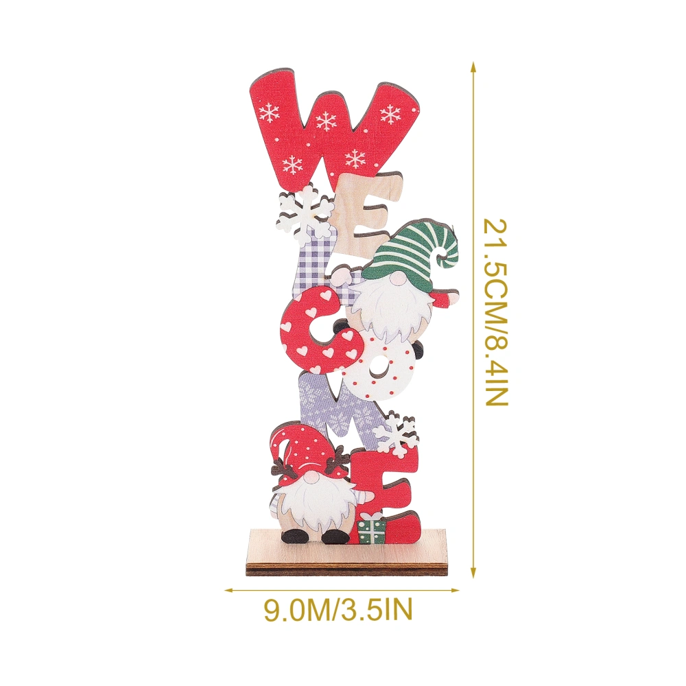 Adorable Xmas Decorative Craft Home Desktop Ornament Scene Layout Adornment (WELCOME)