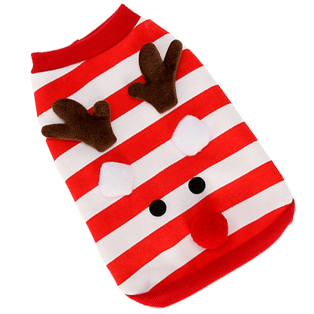 1pc Funny Christmas Pet Clothes Winter Dog Vest Costume Pet Supplies (8/XS)