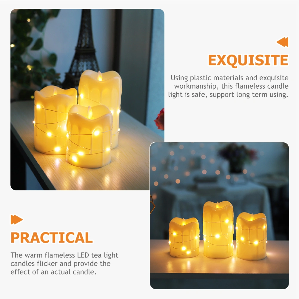 Christmas Candle Lamp LED Light Flameless Candle Christmas Party Decoration