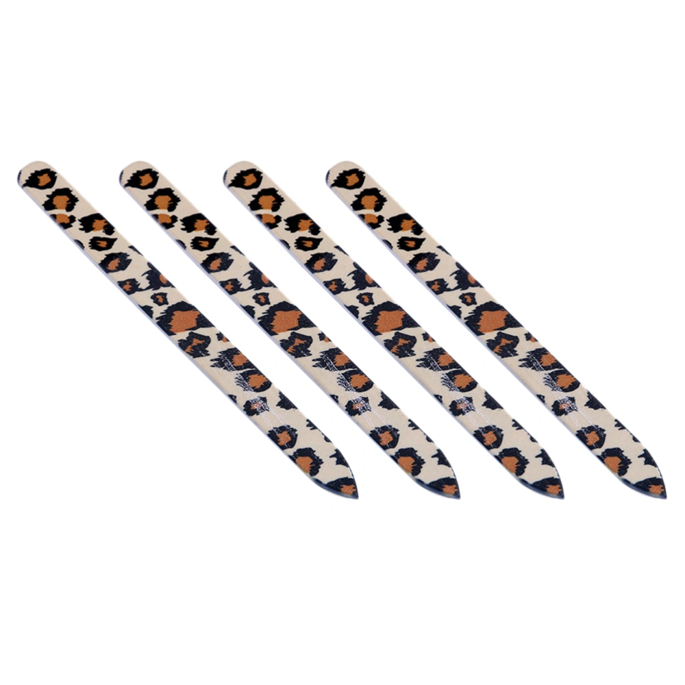 4pcs Glass Nail Files Glass Manicure Pedicure Beauty Tools Nail Buffering Files
