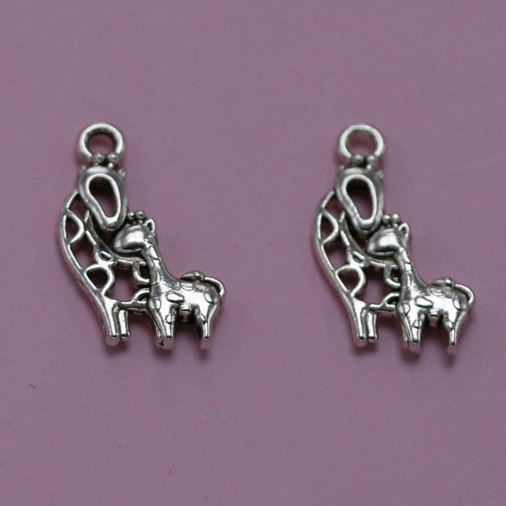 20pcs Alloy Giraffe Pendants Charms DIY Jewelry Making Accessory for Necklace Bracelet (Antique Silver)