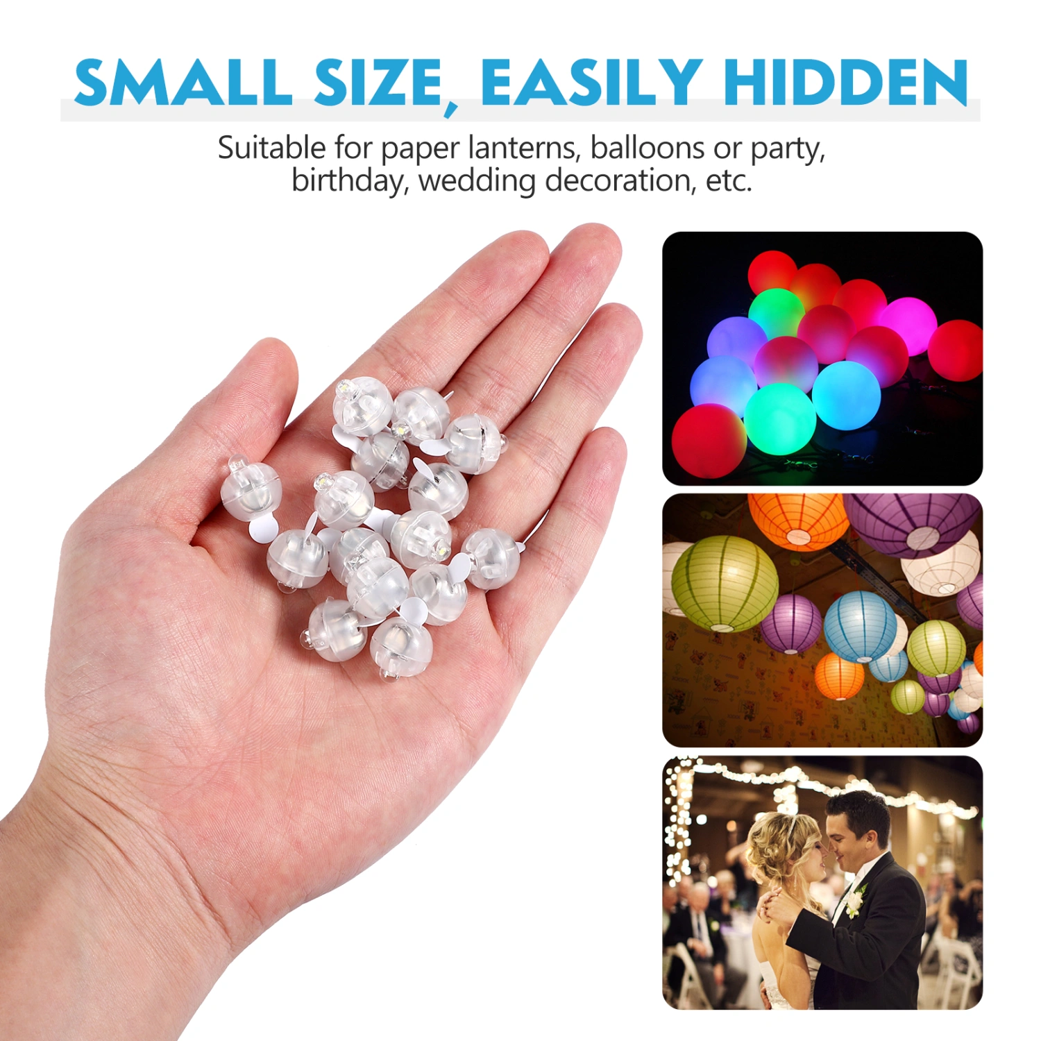 100pcs Glowing Ball Lamps Party Light Decorations Lantern Balloon Lights LED Ball Lamps for Festival Party Wedding