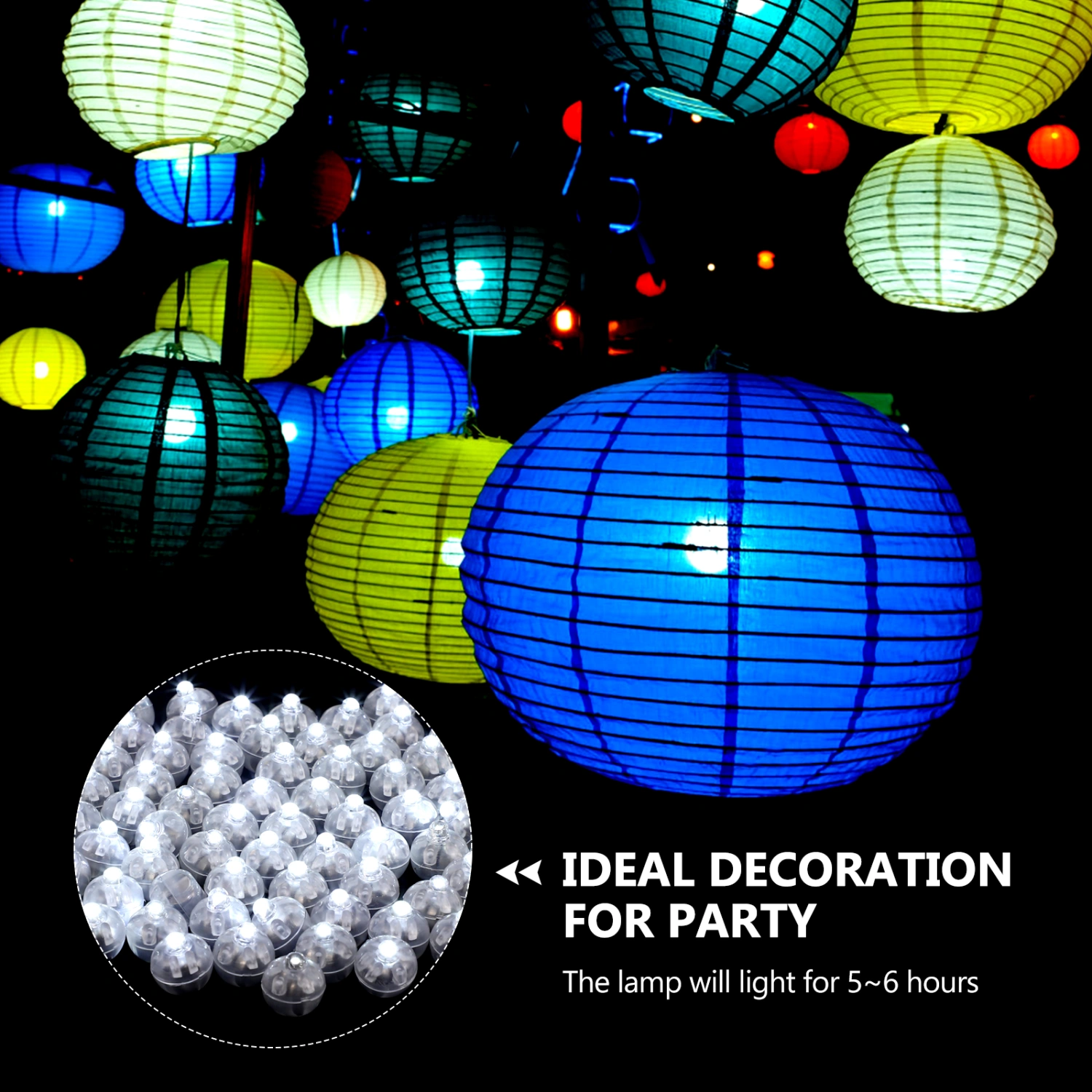 100pcs Glowing Ball Lamps Party Light Decorations Lantern Balloon Lights LED Ball Lamps for Festival Party Wedding