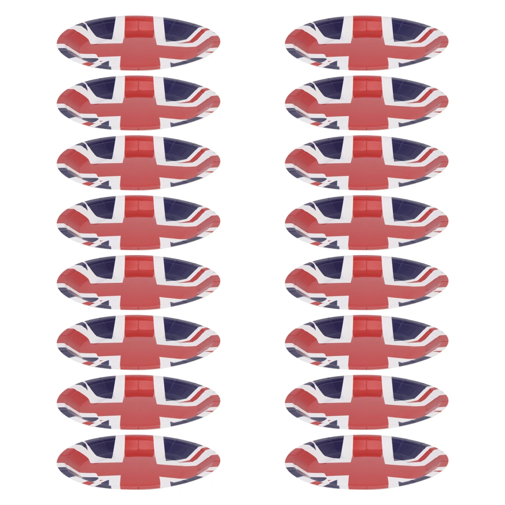 16pcs UK Flag Pattern Paper Plates Paper Cake Plates Party Decorative Plates